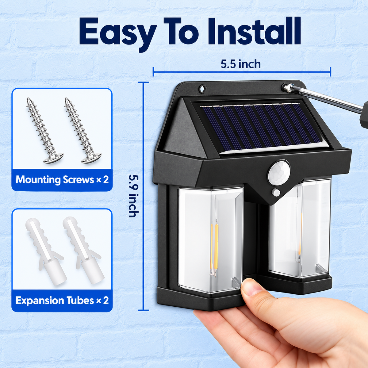 Solar wall light